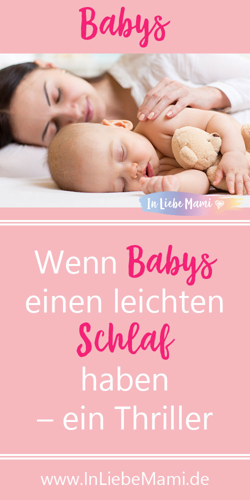 Baby hat einen leichten Schlaf