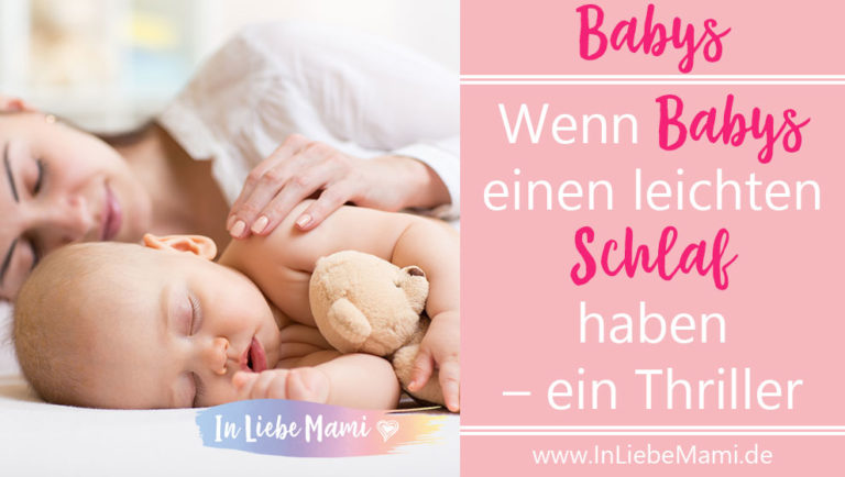 Baby hat einen leichten Schlaf