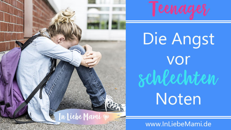 Teenager Kind Schüler hat Angst wegen schlechter Noten, Erwartung der Eltern