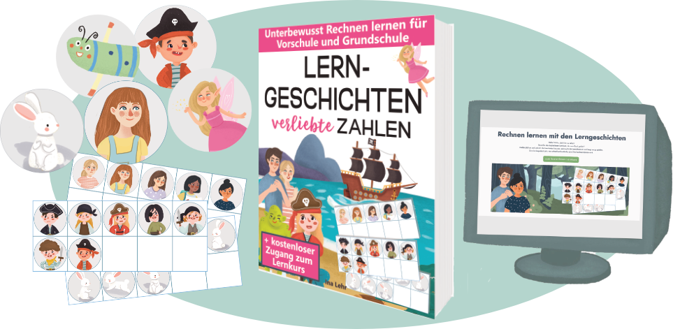 Bilderbuch Lerngeschichten verliebte Zahlen von Ina Lehr, Mathe, Rechnen lernen, Partnerzahlen Bilderbuch Lerngeschichten verliebte Zahlen von Ina Lehr, Mathe, Rechnen lernen, Partnerzahlen