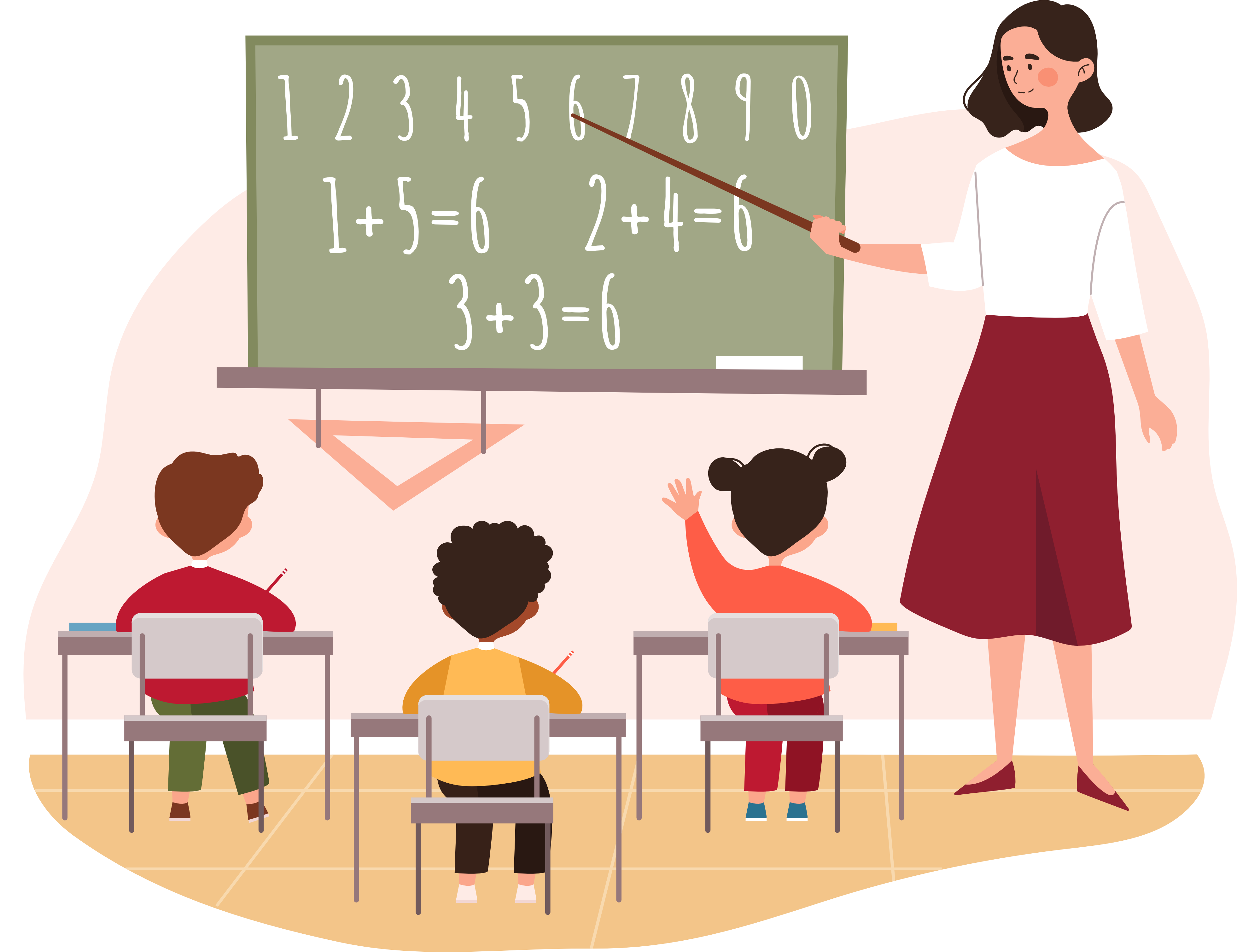 Lehrerin Tafel
